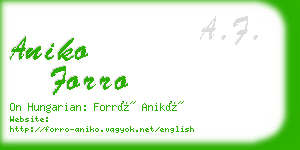 aniko forro business card